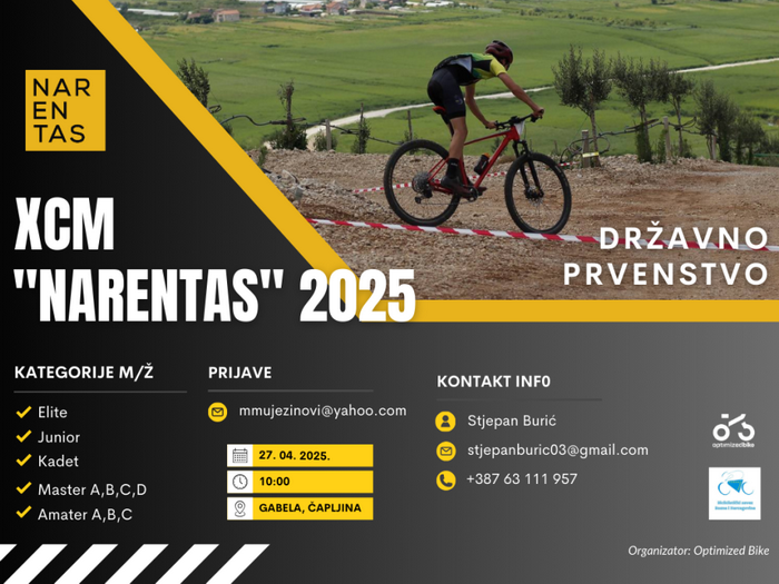 Prijave za XCM 'Narentas' 2025: Državno prvenstvo u biciklizmu