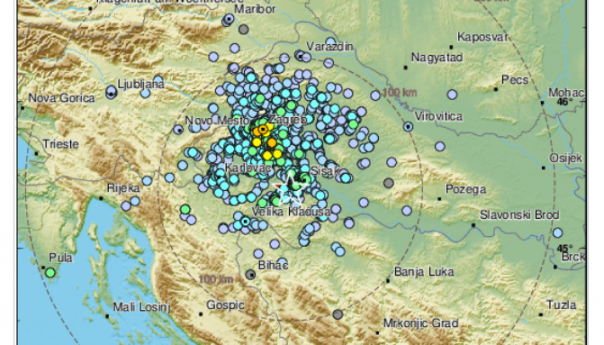 Prilično jak potres magnitude 3,8 po Richteru kod Petrinje