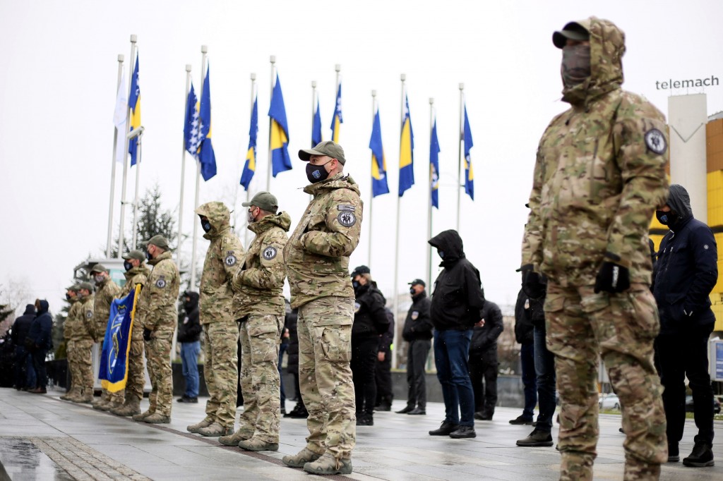 Pripadnici policijskih agencija protestvovali ispred zgrade Institucija BiH