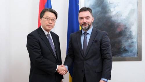 Privredna saradnja u fokusu sastanka Košarca i Sakamota