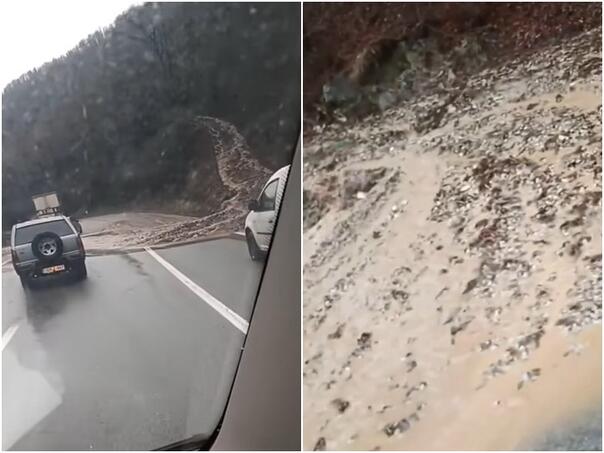 Problemi u saobraćaju na Bradini: Odron, blato...