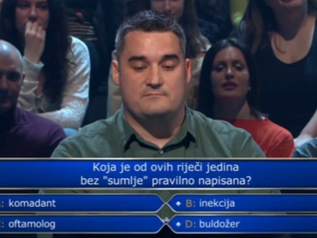 Profesor hrvatskog jezika se brukao na Milijunašu, da li znate odgovor?