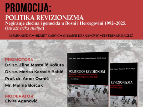 Promocija istraživačke studije: Politika revizionizma 1992–2025