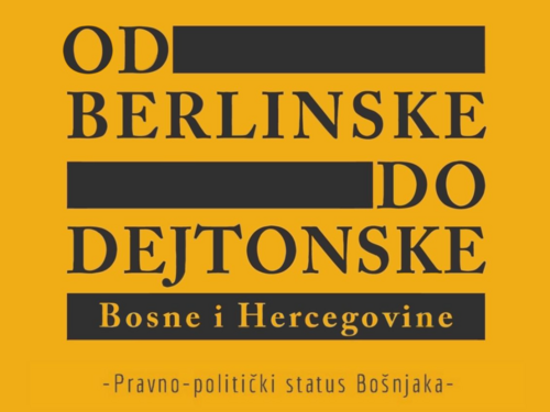 Promocija knjige "Od berlinske do dejtonske Bosne i Hercegovine" u četvrtak u Mostaru