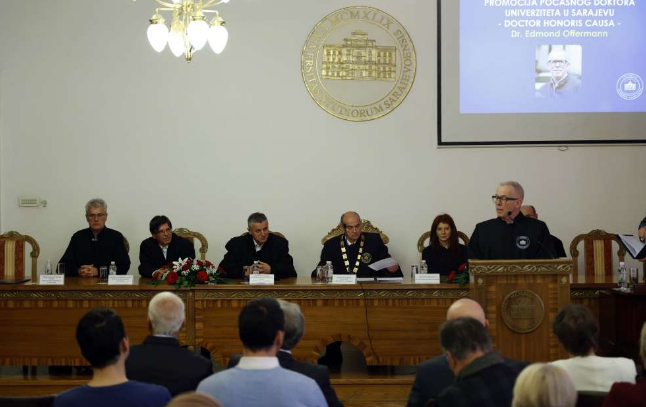 Promocija počasnog doktora, ambasadora i deset profesora emeritusa UNSA