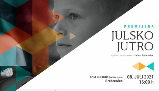 Najavljena promocija spota u Srebrenici u kojem se pojavljuju potomci ubijenih u genocidu