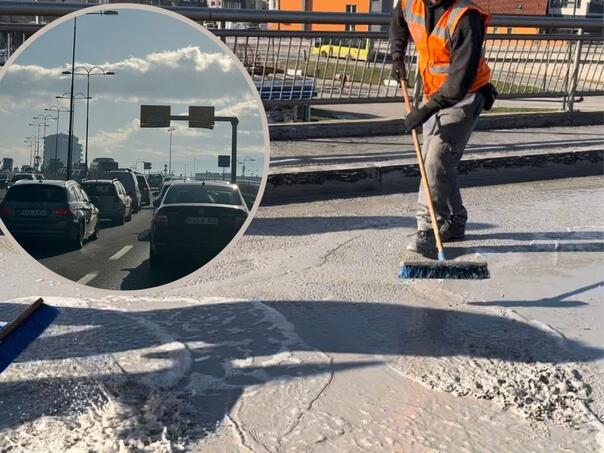 Prosuo se beton iz kamiona na Stupu, gužve u saobraćaju