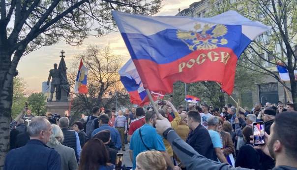 Protest desničara u Beogradu zbog glasanja protiv Rusije u UN