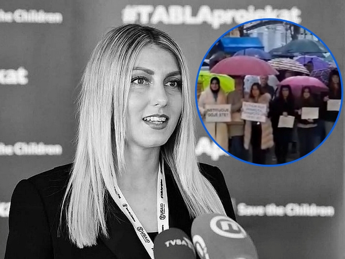 Protest građana u Kalesiji nakon ubistva Aldine Jahić