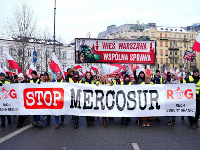 Protest poljskih poljoprivrednika protiv sporazuma sa Mercosurom