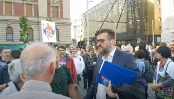 Protest protiv vlasti na Trgu Republike u Beogradu