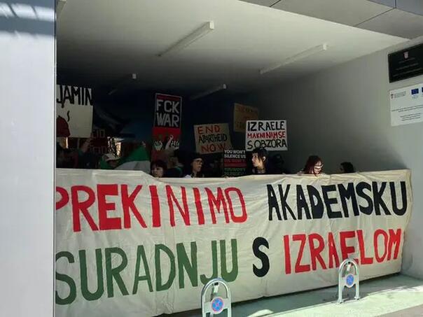 Protest studenata u Zagrebu zbog Netanyahuovog brata