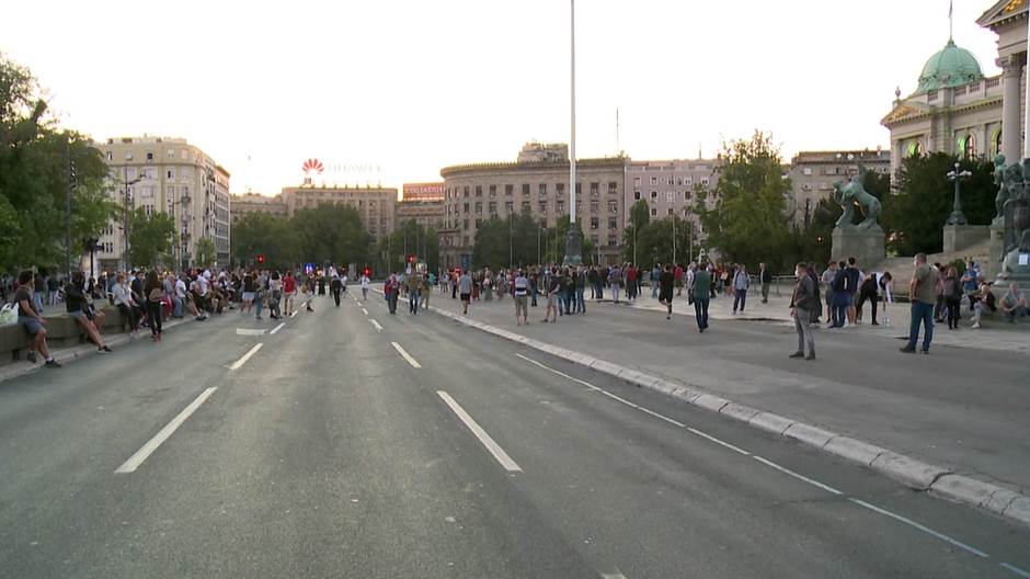 Protest u Beogradu: Manje demonstranata nego prethodnih dana