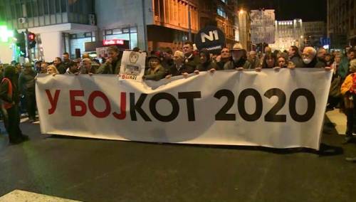 Protest u centru Beograda: Predstojeći izbori su lažni