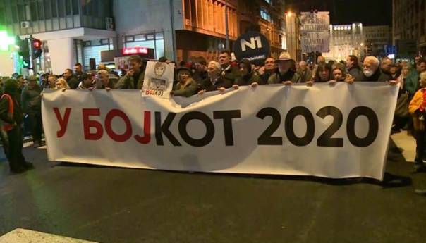 Protest u centru Beograda: Predstojeći izbori su lažni