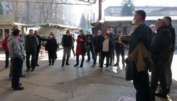 Protest zakupca boksova JP 'Tržnica' Zenica