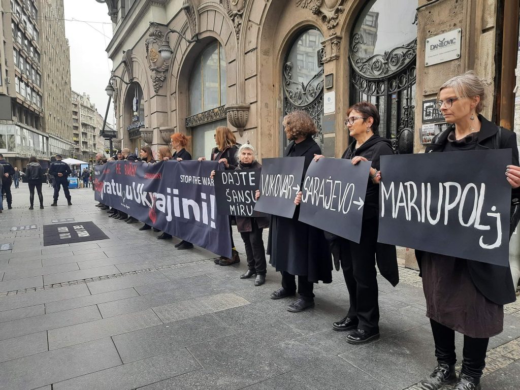 Protest Žena u crnom: Vukovar-Sarajevo-Mariupolj