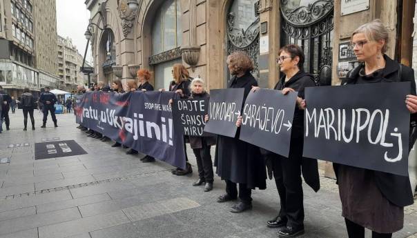 Protest Žena u crnom: Vukovar-Sarajevo-Mariupolj