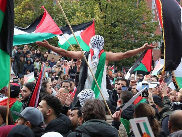 Protesti podrške Palestincima u Briselu