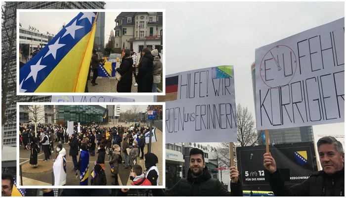 Protesti protiv podjele BiH ispred UN-a u Bonnu
