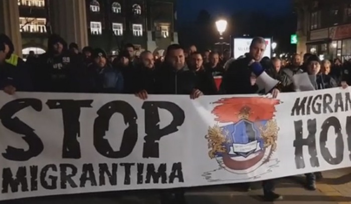 Protestni skup protiv migranata u Subotici