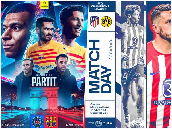 PSG dočekuje Barcelonu, Borussia gostuje kod Atletica