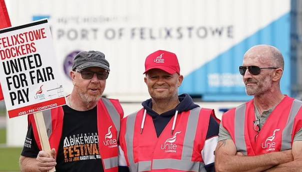 Radnici u najvećoj kontejnerskoj luci u Velikoj Britaniji započeli osmodnevni štrajk