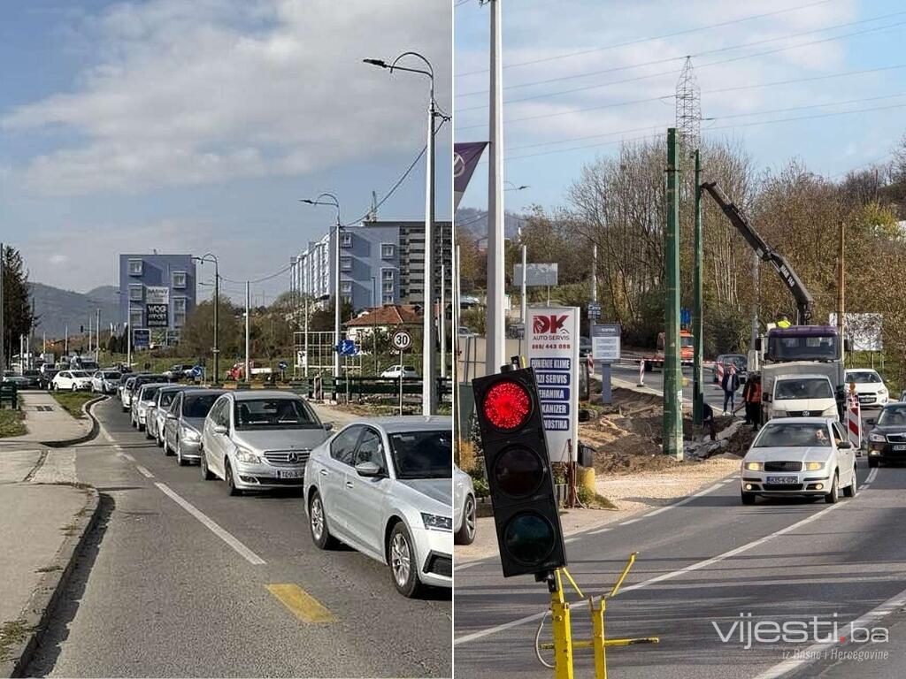Saobraćajni kolaps u Vogošći uslijed radova