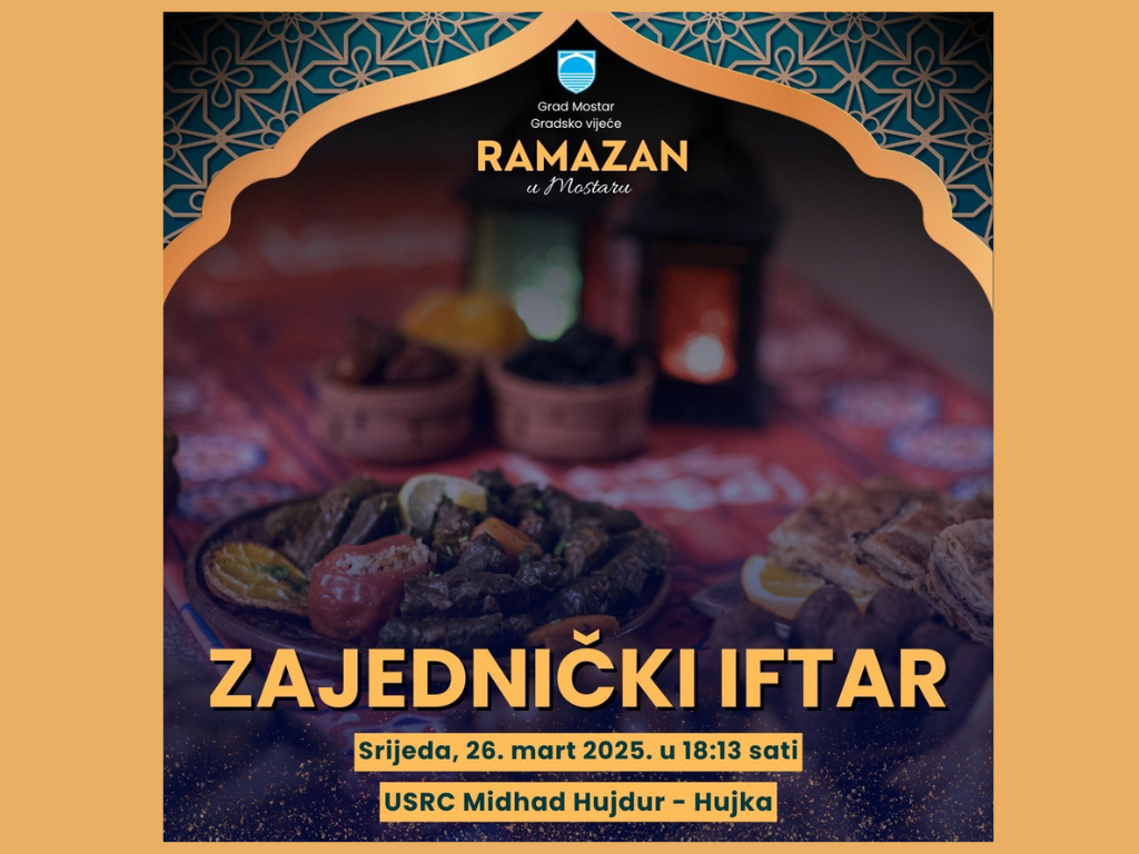 Ramazan u Mostaru: Zajednički iftar u dvorani USRC "Midhad Hujdur-Hujka"