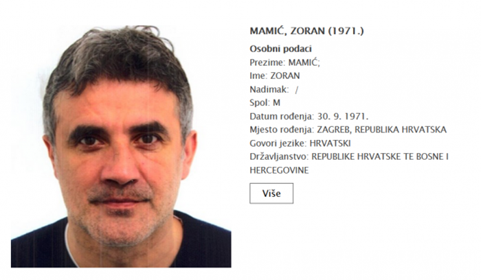 Raspisana potjernica za Zoranom Mamićem