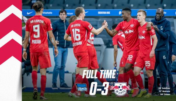 RB Leipzig ubjedljivo slavio u Berlinu i Bavarcima prišao na -2