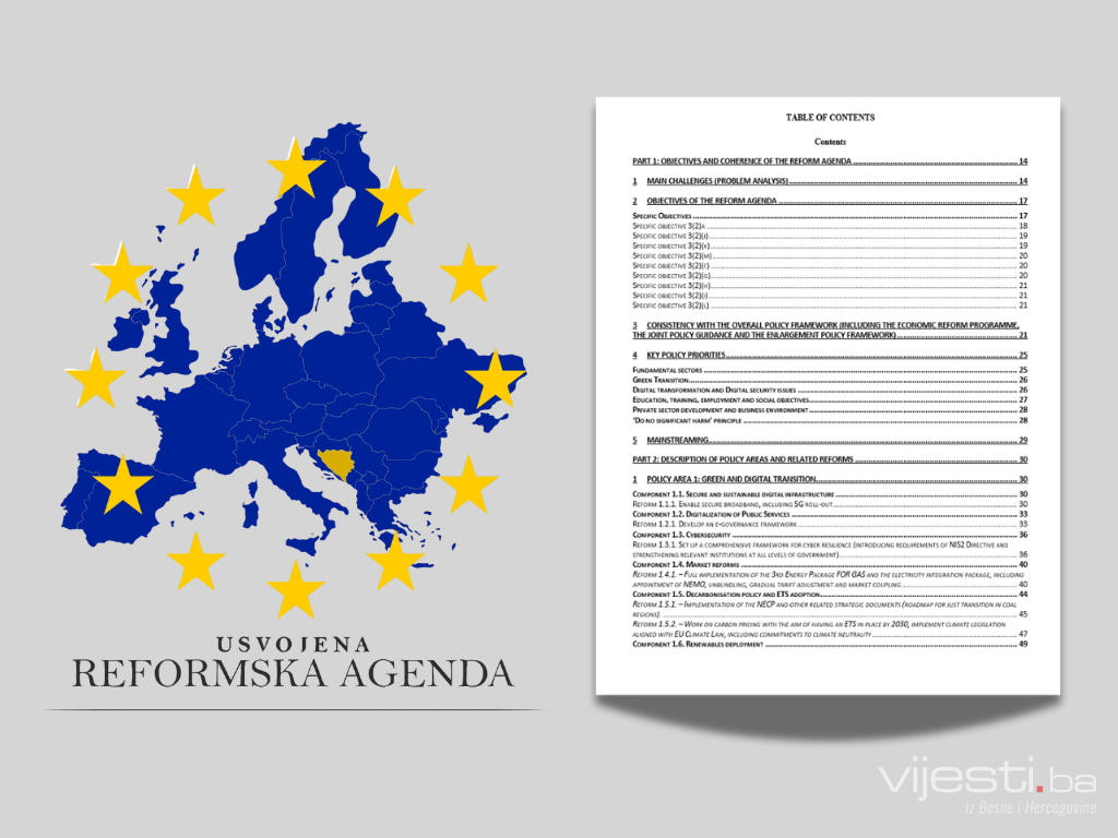 Reformska agenda: Šta podrazumijeva 114 mjera na 161 stranici