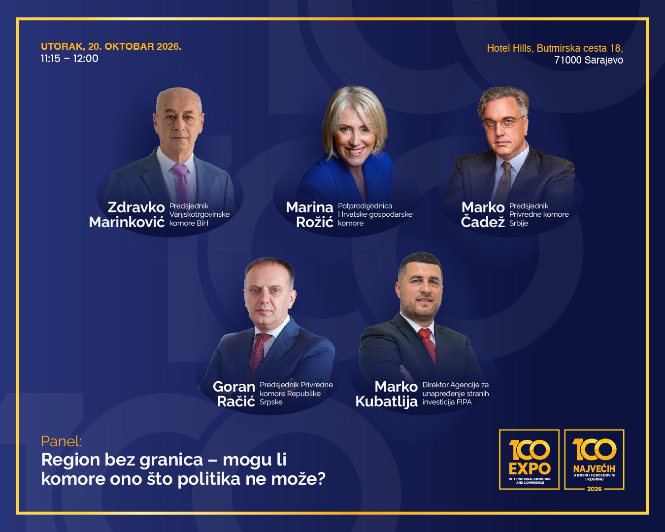 Uloga privrednih komora u regionalnom povezivanju: Mogu li poslovne asocijacije djelovati brže od politike?