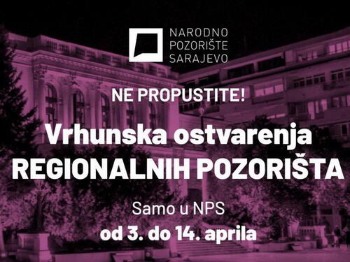 Regionalni teatar u Narodnom pozorištu od 3. do 14. aprila
