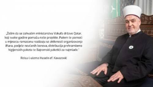 Reis Kavazović uputio zahvalnost Državi Katar