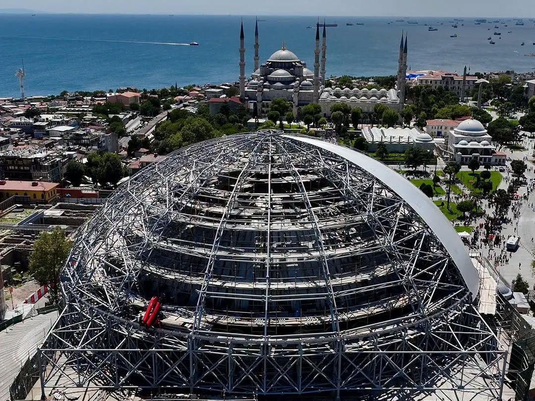 Restauracija Aja Sofije ulazi u novu fazu: Kupola zaštićena posebnom membranom