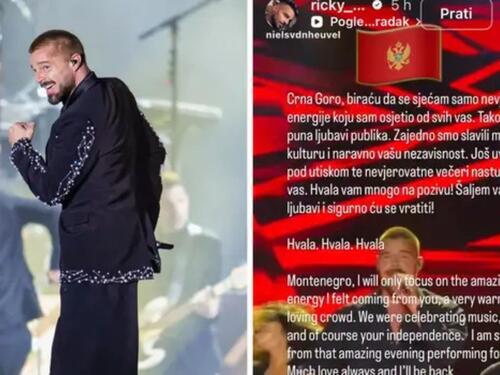 Ricky Martin nakon incidenta u Podgorici: "Crna Goro, birat samo..."