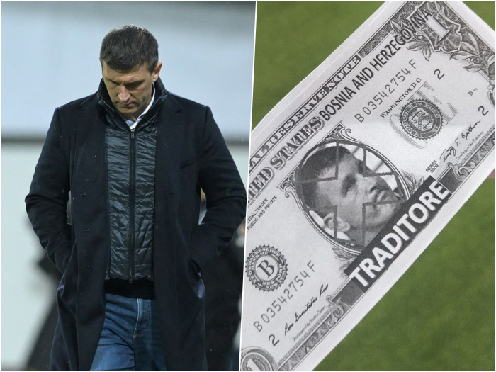 Riječani zasuli teren novčanicama s Jakirovićevim likom