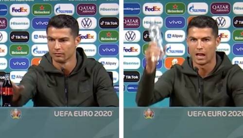 Ronaldo sklonio boce Coca-Cole sa stola: Pijte vodu