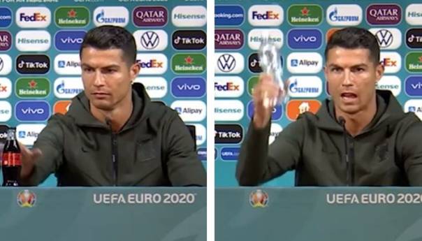 Ronaldo sklonio boce Coca-Cole sa stola: Pijte vodu