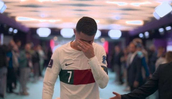 Ronaldo u suzama nakon ispadanja Portugala