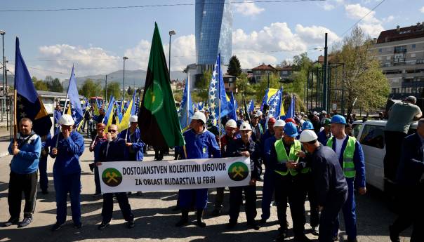 Rudari iz FBiH na protestima u Sarajevu traže prava