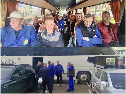 Rudari iz Tuzle krenuli na protest u Sarajevo