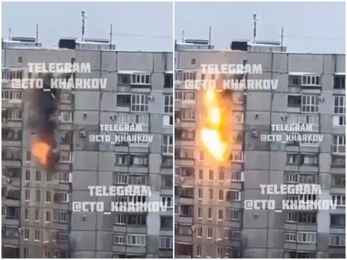 Ruski dron zabio se u zgradu na sjeveru Harkiva