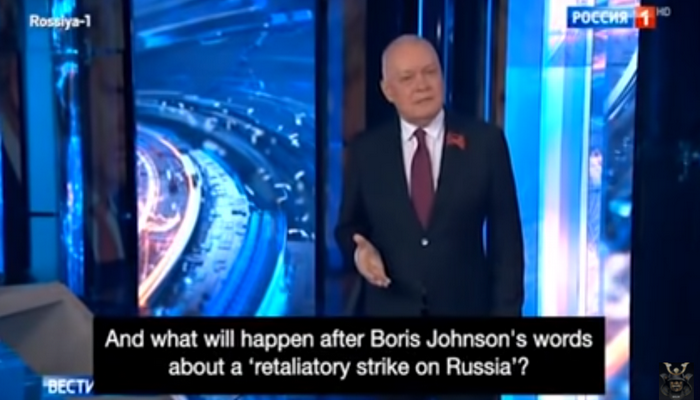 Ruski voditelj objavio simulaciju uništenja Britanije raketom Sotona 2