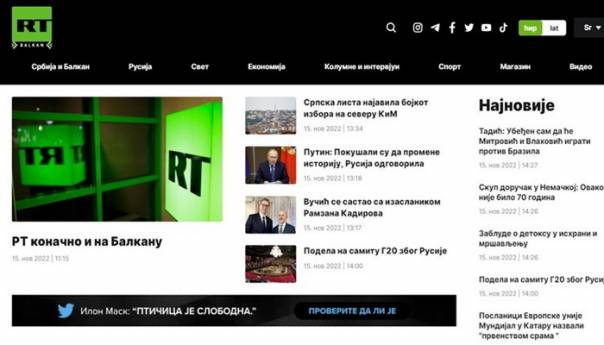 Russia Today pokrenula portal na srpskom