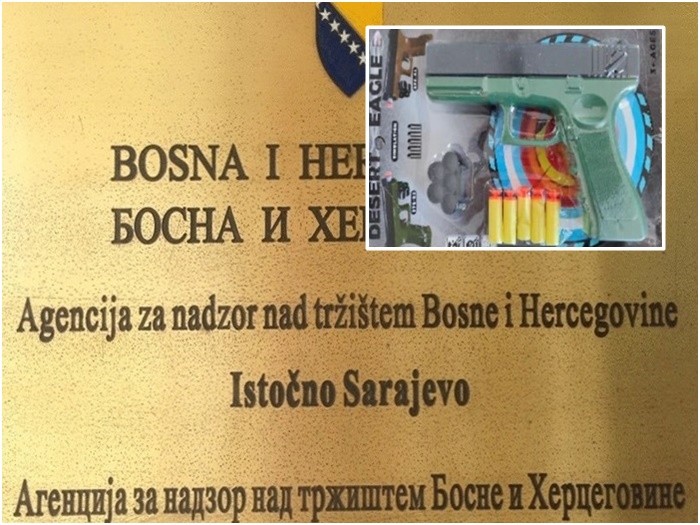 Sa bh. tržišta povučena dječija igračka, pištolj sa mecima