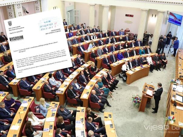 Sabor RH danas o rezoluciji o položaju Hrvata u BiH: Umjesto entiteta "izborna jedinica"