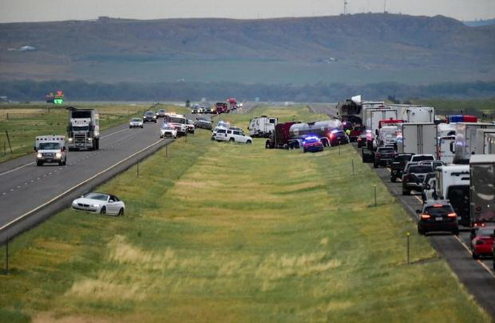 SAD: U velikom lančanom sudaru u Montani poginulo šest osoba