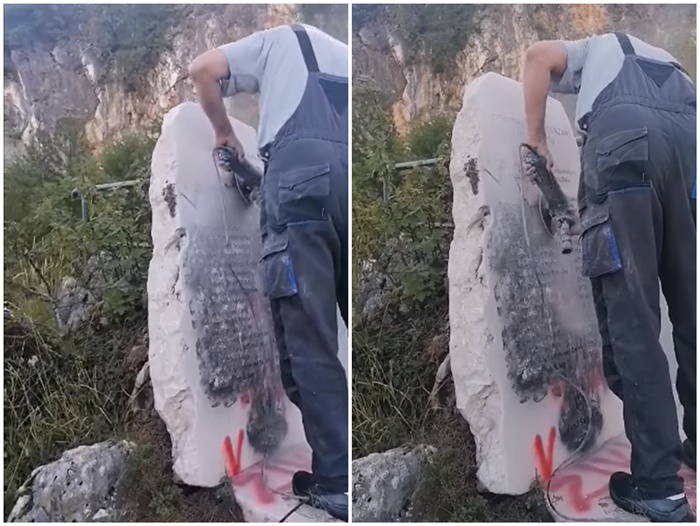 Video: Sanirana šteta na spomeniku na Kazanima